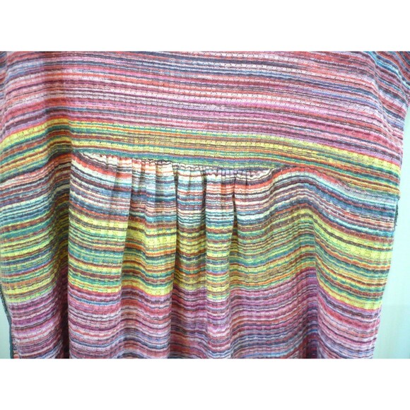 Earthbound Trading Company XL Cami Top Rainbow Striped Flowy Boho Hippie Fairy - Picture 8 of 16